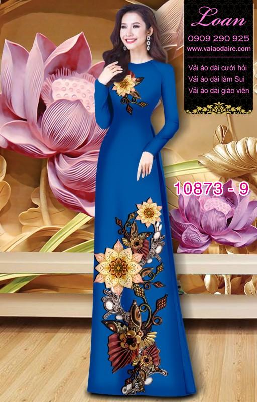 Vải áo dài hoa 3D