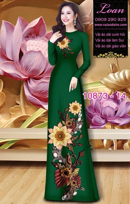 Vải áo dài hoa 3D