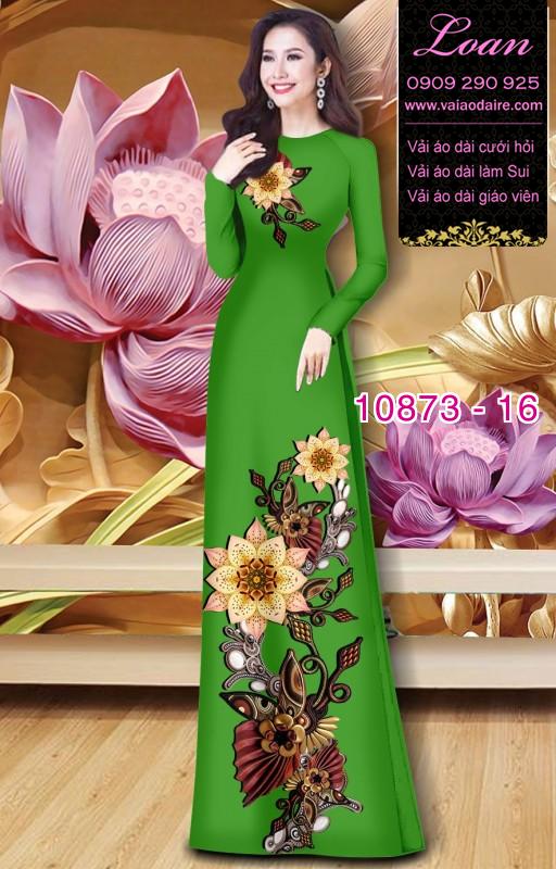 Vải áo dài hoa 3D