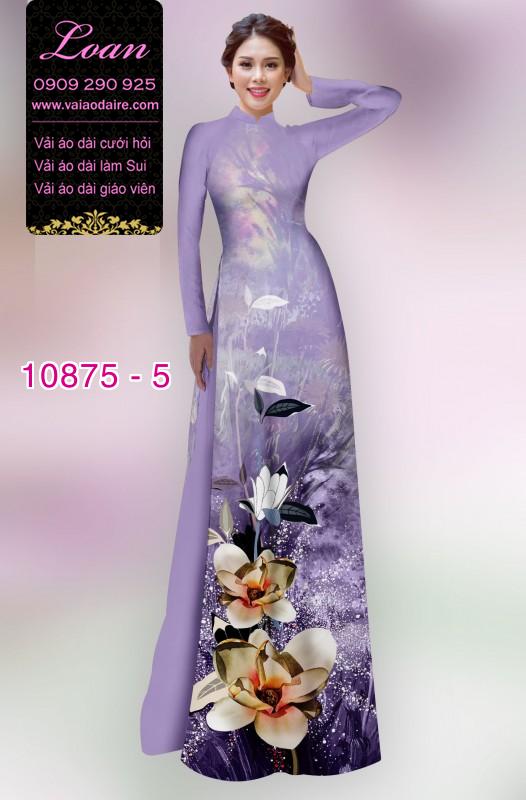 Vải áo dài hoa 3D