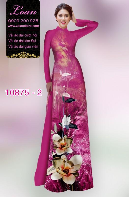 Vải áo dài hoa 3D