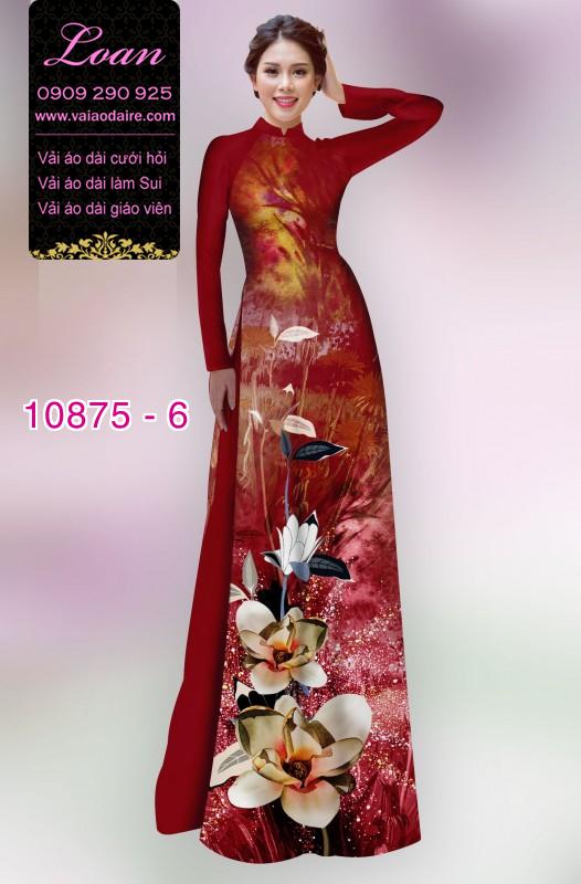 Vải áo dài hoa 3D