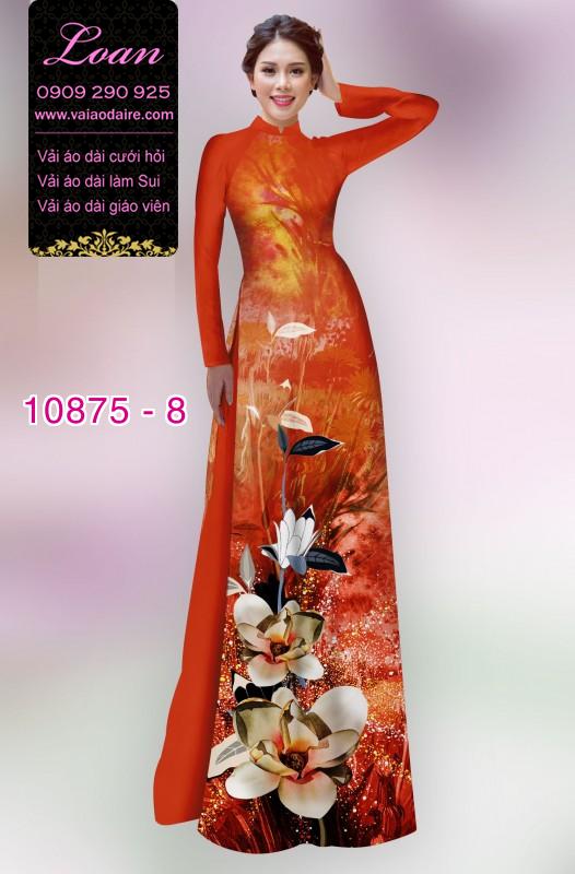Vải áo dài hoa 3D