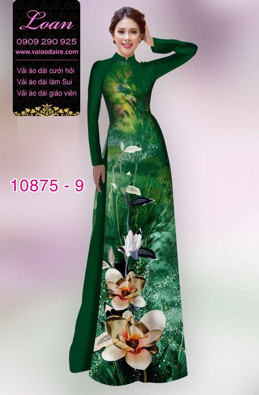 Vải áo dài hoa 3D