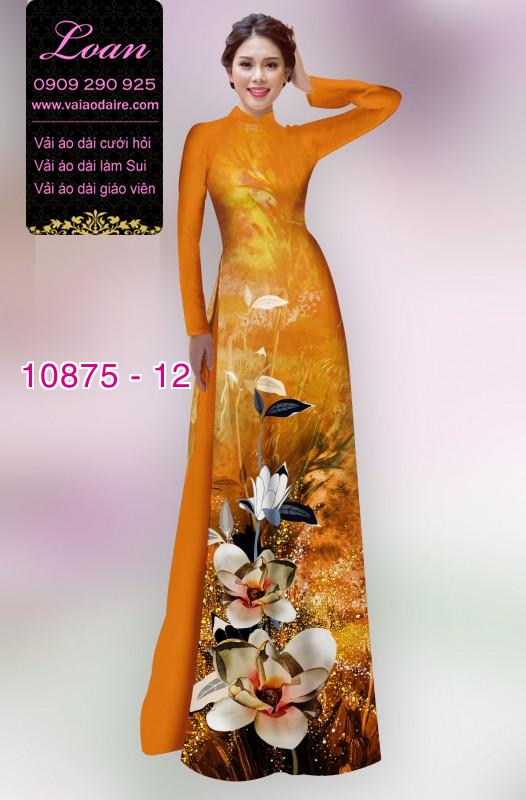 Vải áo dài hoa 3D