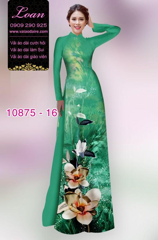 Vải áo dài hoa 3D