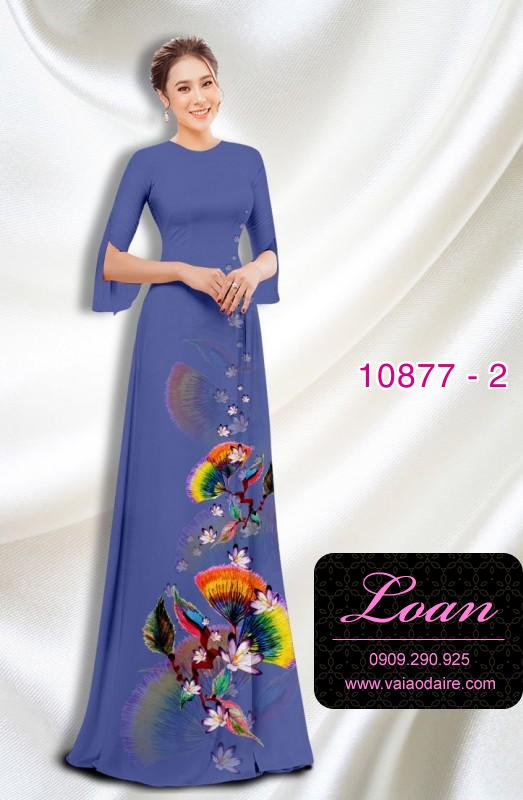 Vải áo dài hoa 3D