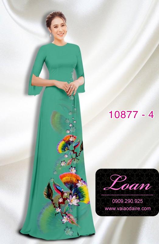 Vải áo dài hoa 3D