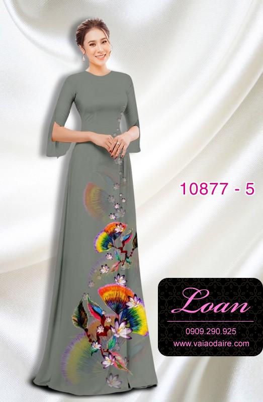 Vải áo dài hoa 3D