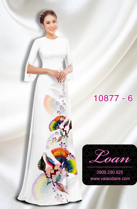 Vải áo dài hoa 3D