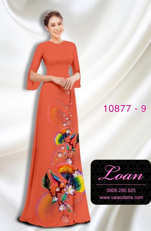 Vải áo dài hoa 3D