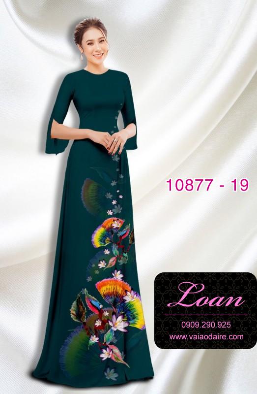 Vải áo dài hoa 3D