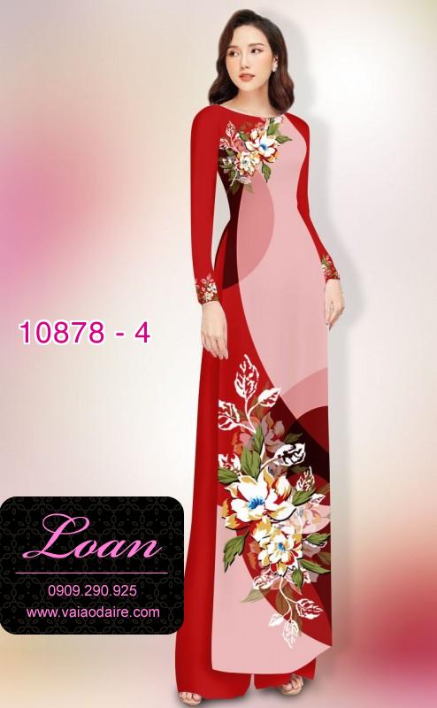Vải áo dài hoa 3D