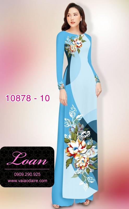 Vải áo dài hoa 3D