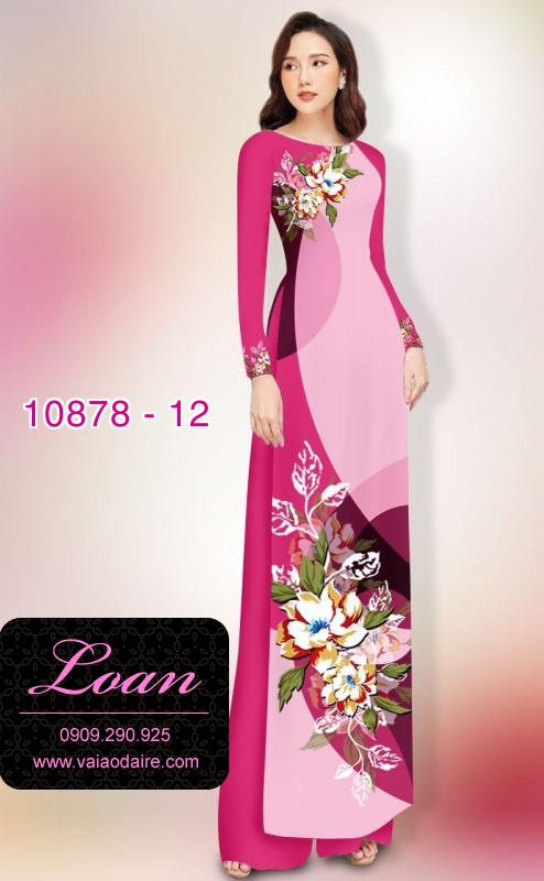 Vải áo dài hoa 3D