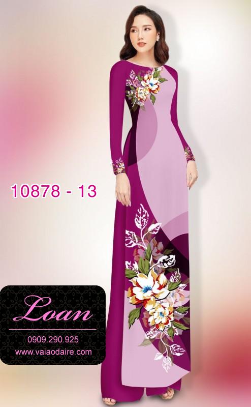 Vải áo dài hoa 3D