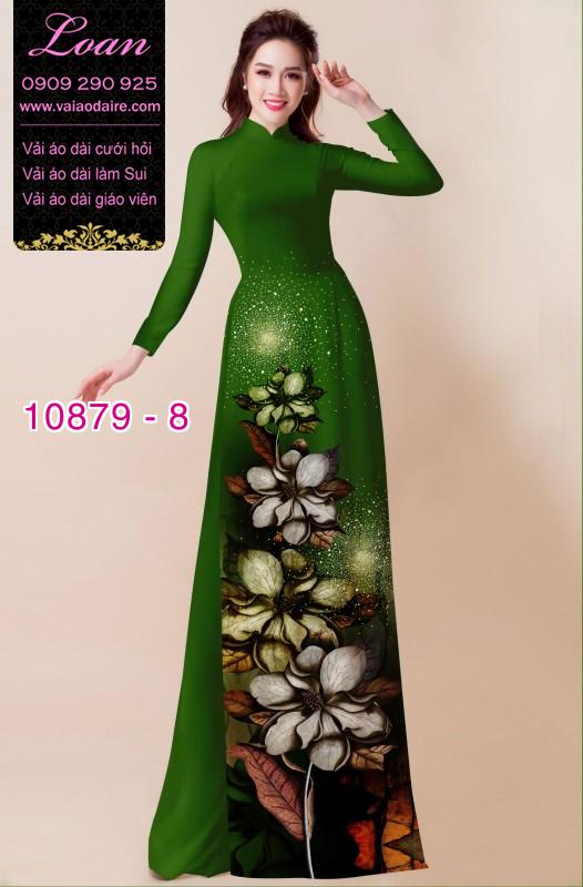 Vải áo dài hoa 3D