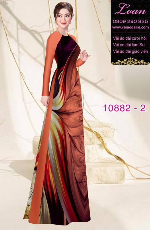 Vải áo dài hoa 3D