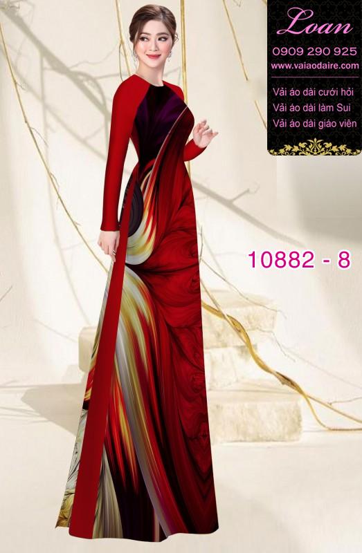 Vải áo dài hoa 3D