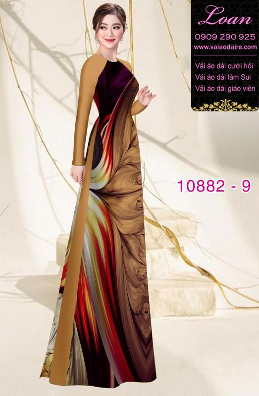 Vải áo dài hoa 3D