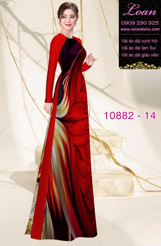 Vải áo dài hoa 3D