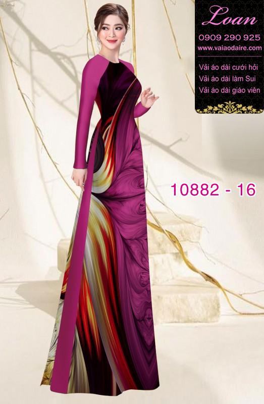 Vải áo dài hoa 3D
