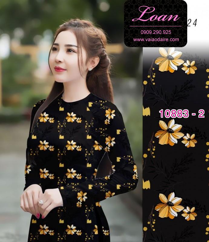 Vải áo dài hoa 3D