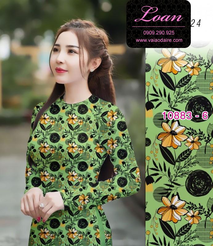Vải áo dài hoa 3D