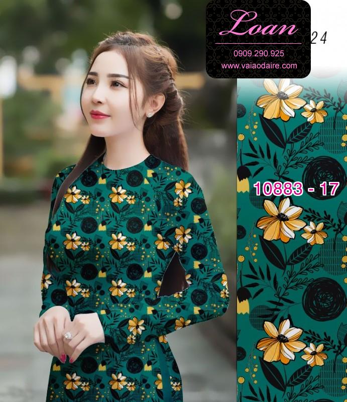 Vải áo dài hoa 3D