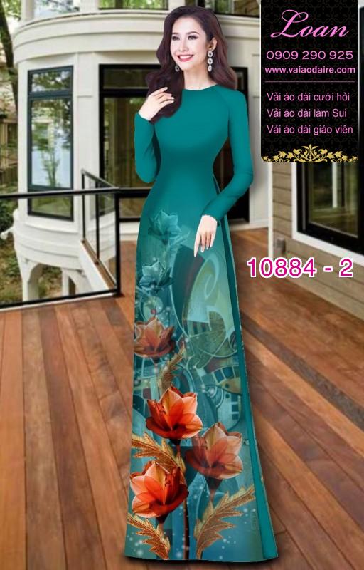 Vải áo dài hoa 3D Vải áo dài hoa 3D