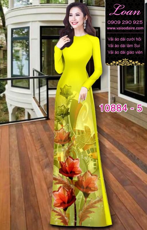 Vải áo dài hoa 3D Vải áo dài hoa 3D