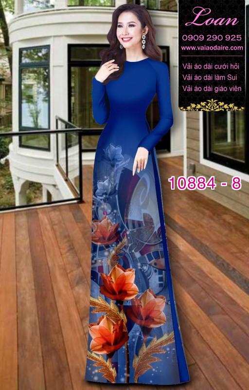 Vải áo dài hoa 3D Vải áo dài hoa 3D