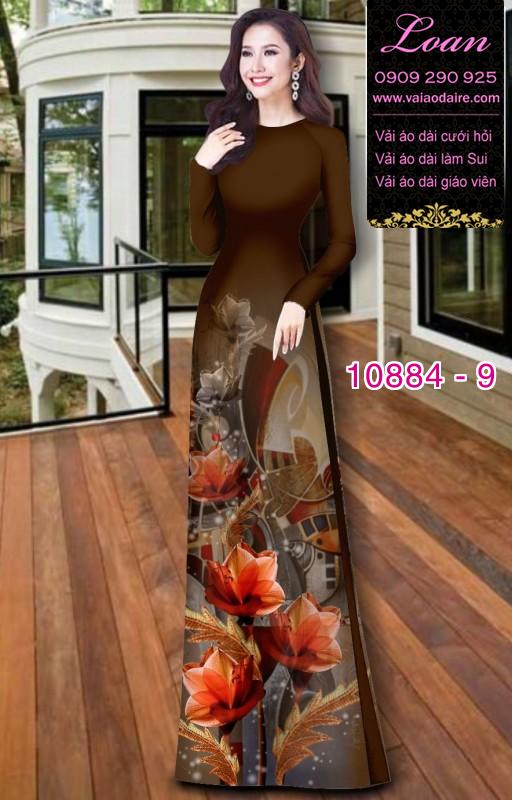 Vải áo dài hoa 3D Vải áo dài hoa 3D