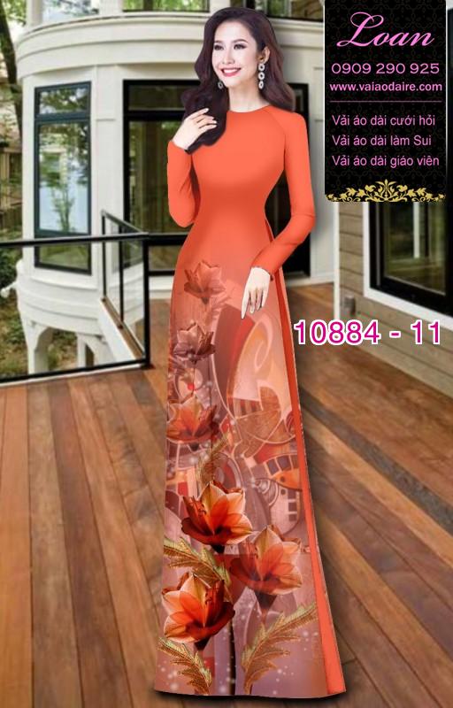 Vải áo dài hoa 3D Vải áo dài hoa 3D