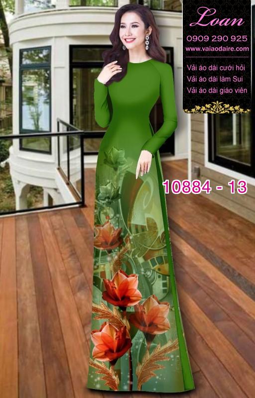 Vải áo dài hoa 3D Vải áo dài hoa 3D