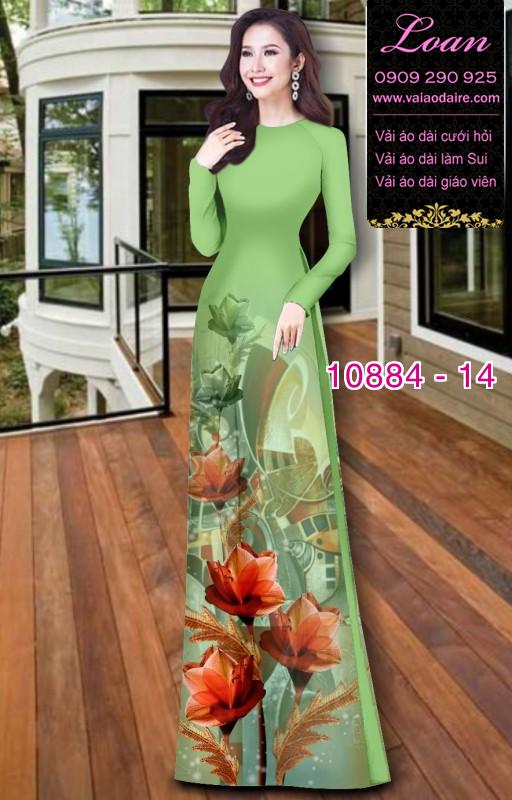 Vải áo dài hoa 3D Vải áo dài hoa 3D