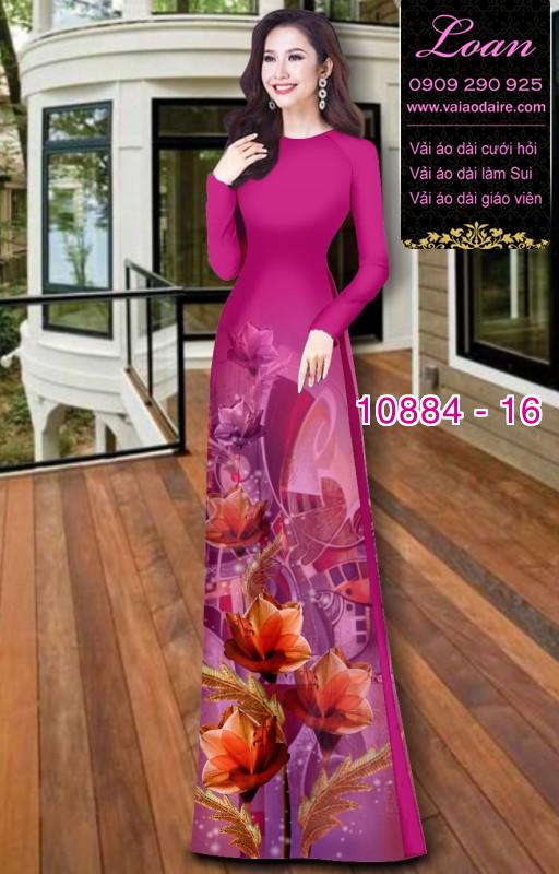 Vải áo dài hoa 3D Vải áo dài hoa 3D