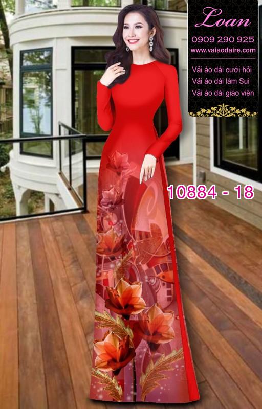 Vải áo dài hoa 3D Vải áo dài hoa 3D