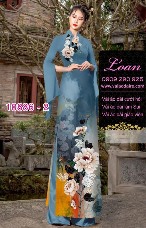 Vải áo dài hoa 3D Vải áo dài hoa 3D