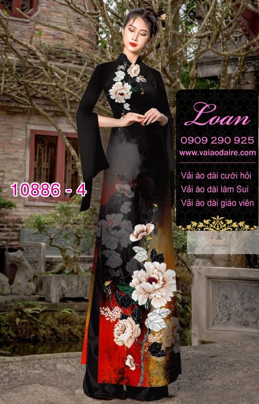 Vải áo dài hoa 3D Vải áo dài hoa 3D