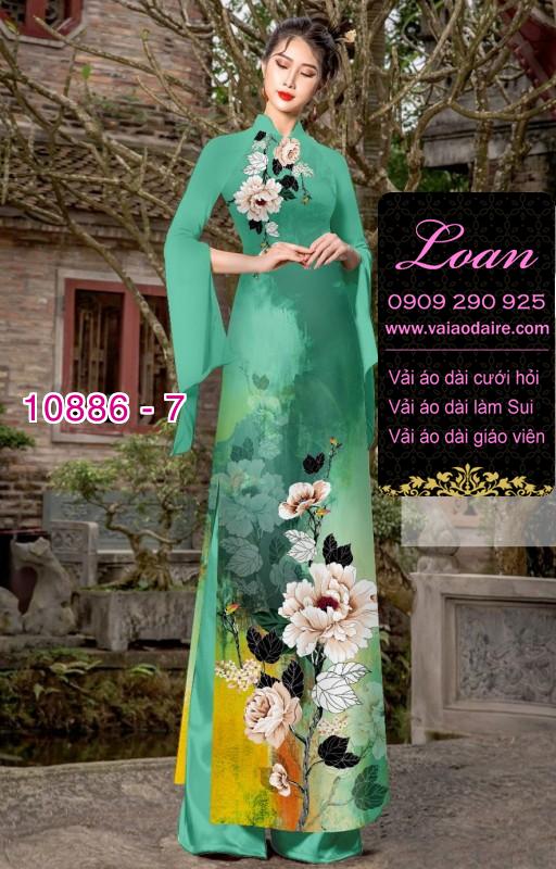 Vải áo dài hoa 3D Vải áo dài hoa 3D