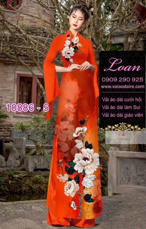 Vải áo dài hoa 3D Vải áo dài hoa 3D