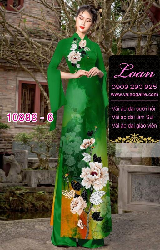 Vải áo dài hoa 3D Vải áo dài hoa 3D