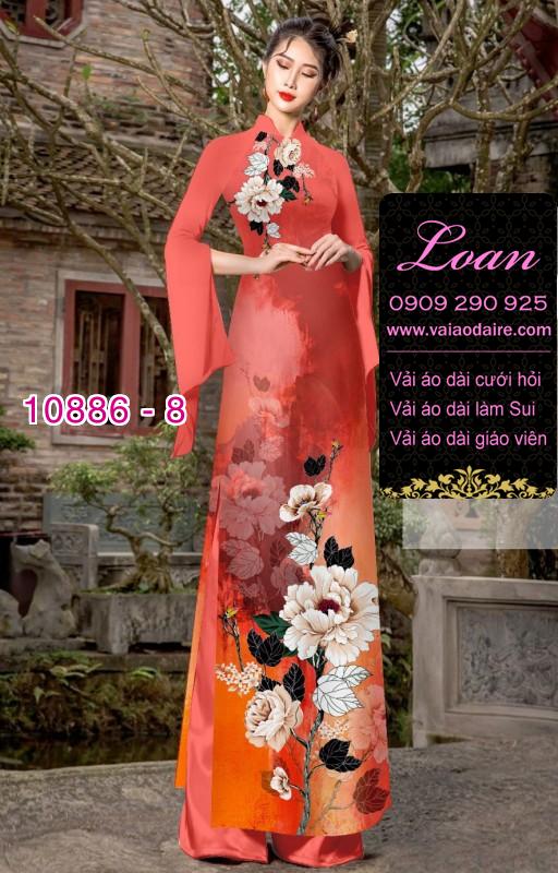 Vải áo dài hoa 3D Vải áo dài hoa 3D