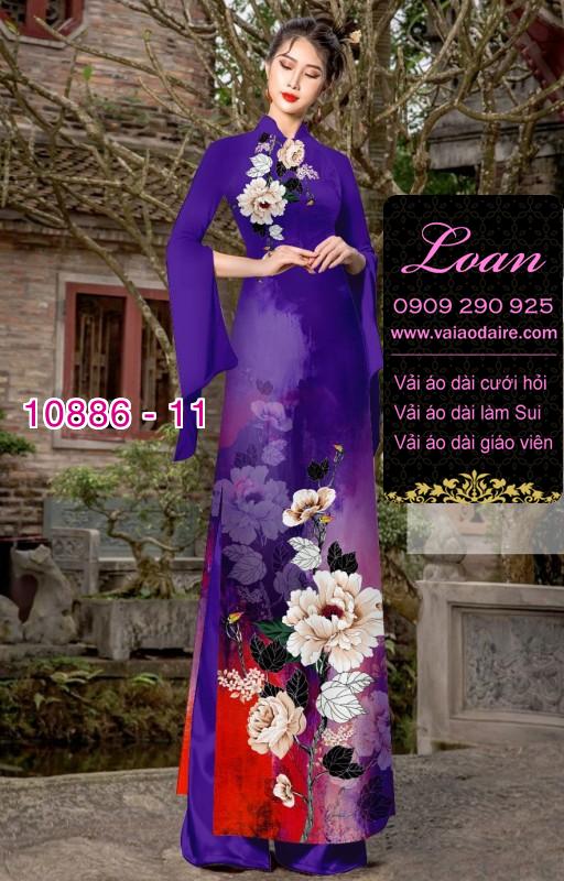 Vải áo dài hoa 3D Vải áo dài hoa 3D