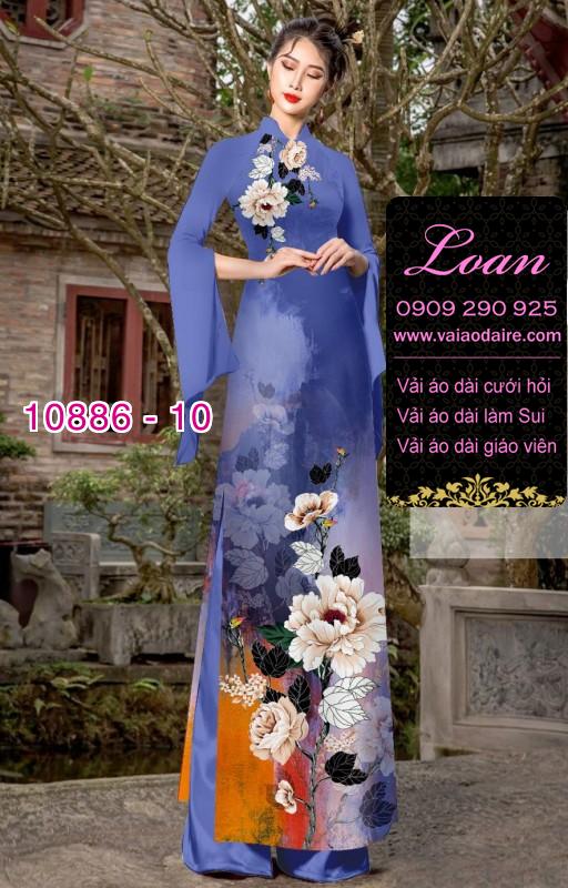Vải áo dài hoa 3D Vải áo dài hoa 3D