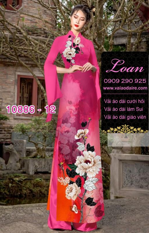 Vải áo dài hoa 3D Vải áo dài hoa 3D