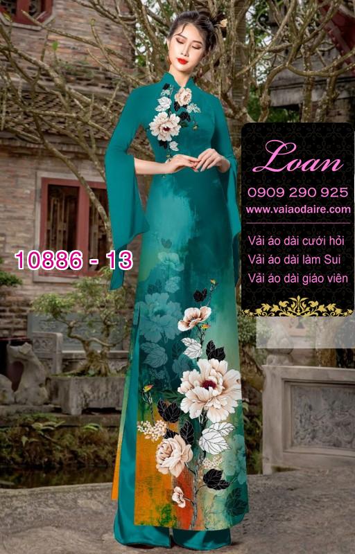 Vải áo dài hoa 3D Vải áo dài hoa 3D