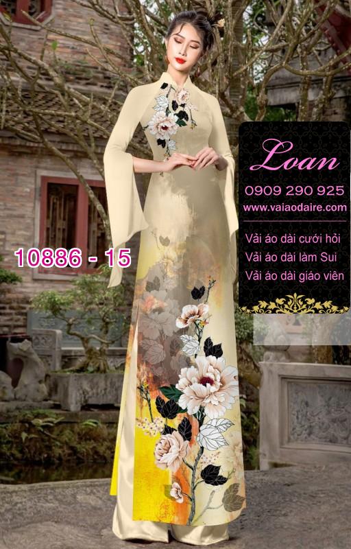 Vải áo dài hoa 3D Vải áo dài hoa 3D