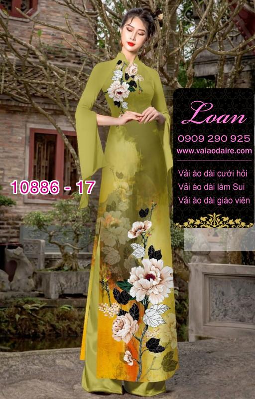 Vải áo dài hoa 3D Vải áo dài hoa 3D